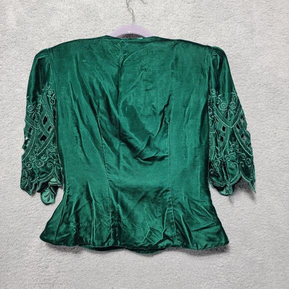 Vintage Cloak of‎ Many Colors Liberty Lucrezia Green Velvet Top & Skirt Size 12 - Picture 5 of 14